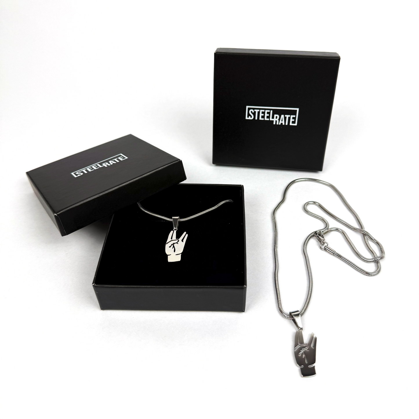 Collier Signe Vie Damso en acier inoxydable - SteelRate