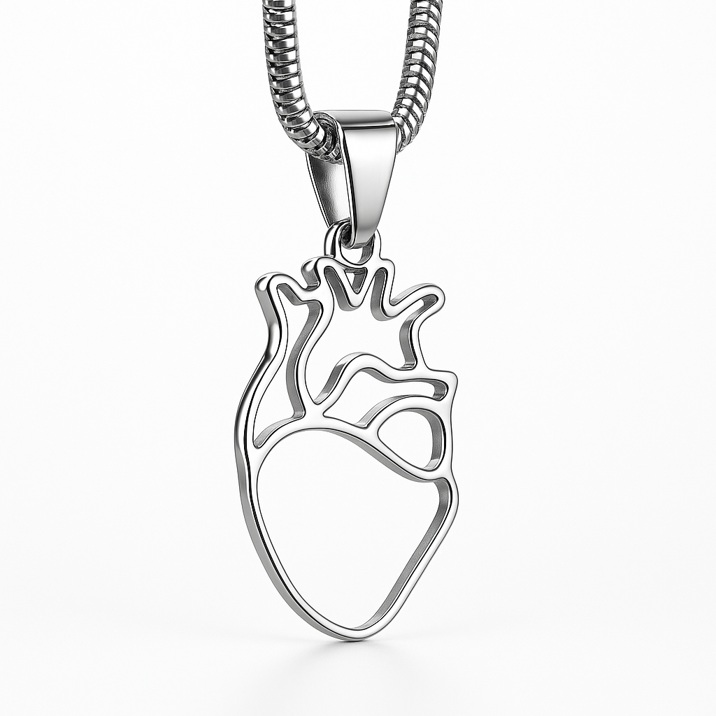 Collier Coeur QLF PNL en acier inoxydable - SteelRate
