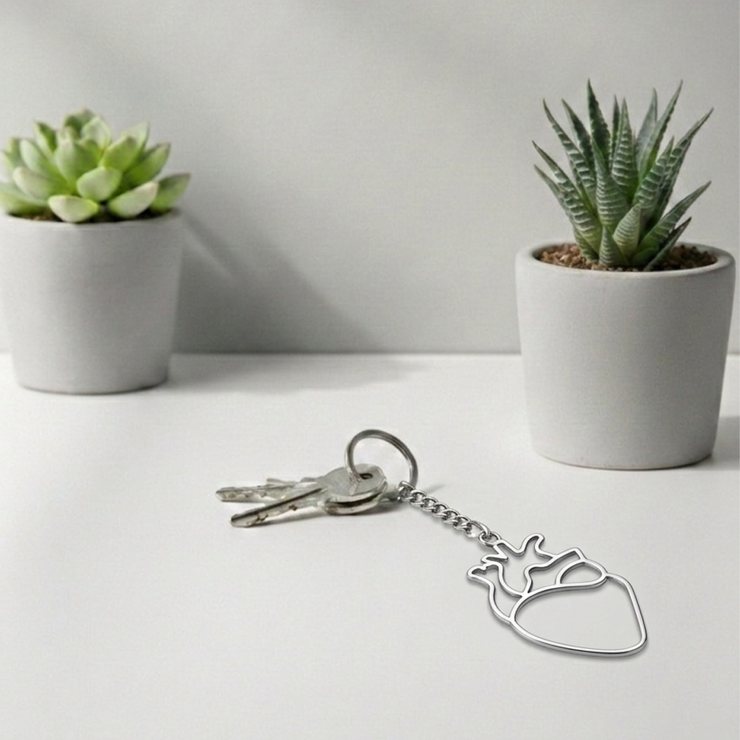 Porte clé Coeur QLF PNL en inox - SteelRate