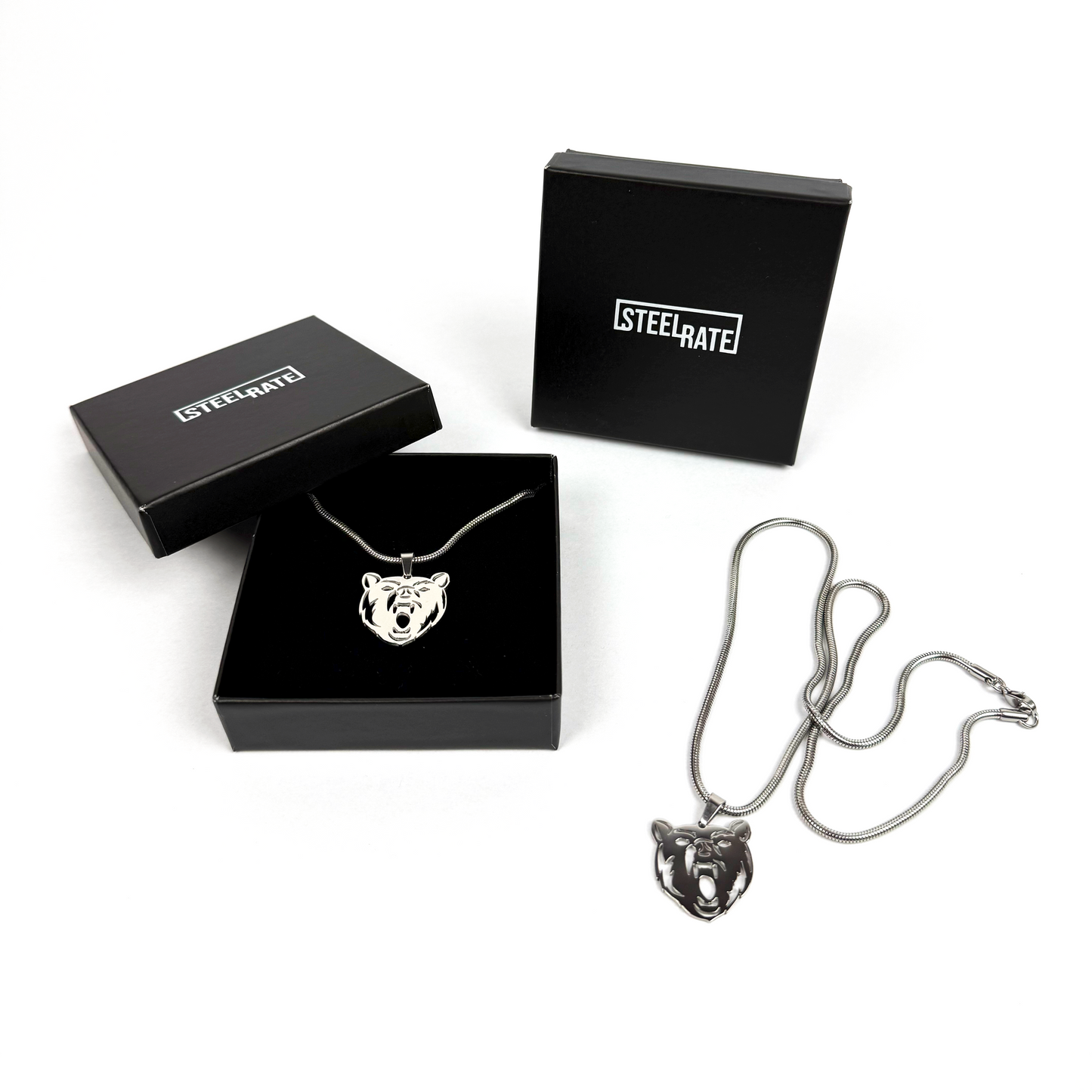 Collier Ours Enna Music PLK en acier inoxydable - SteelRate
