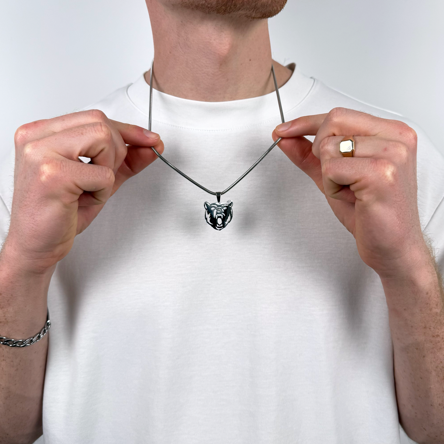 Collier Ours Enna Music PLK en acier inoxydable - SteelRate