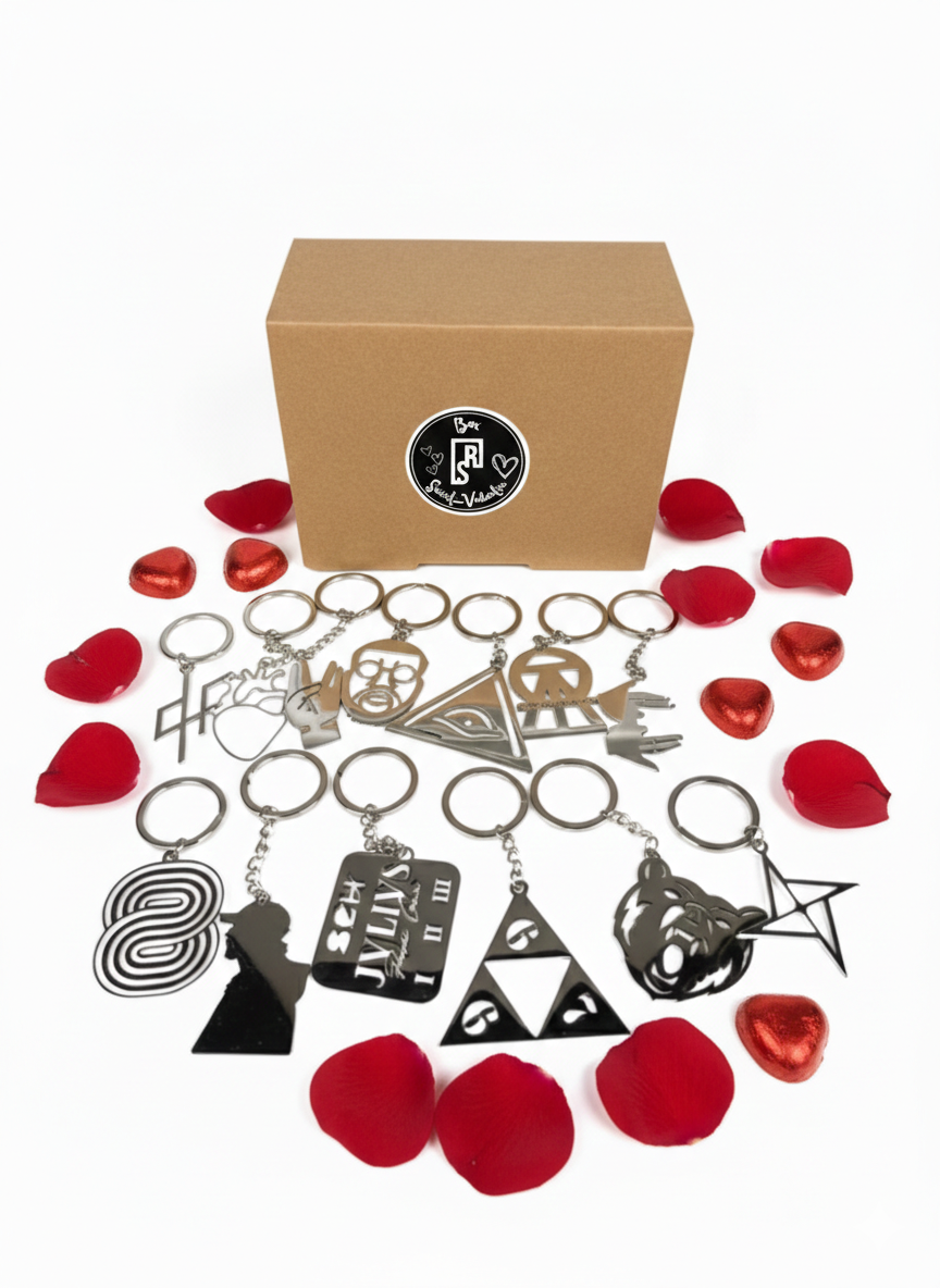 Box Saint Valentin - Collier, porte clé, bougie & pack de stickers - SteelRate