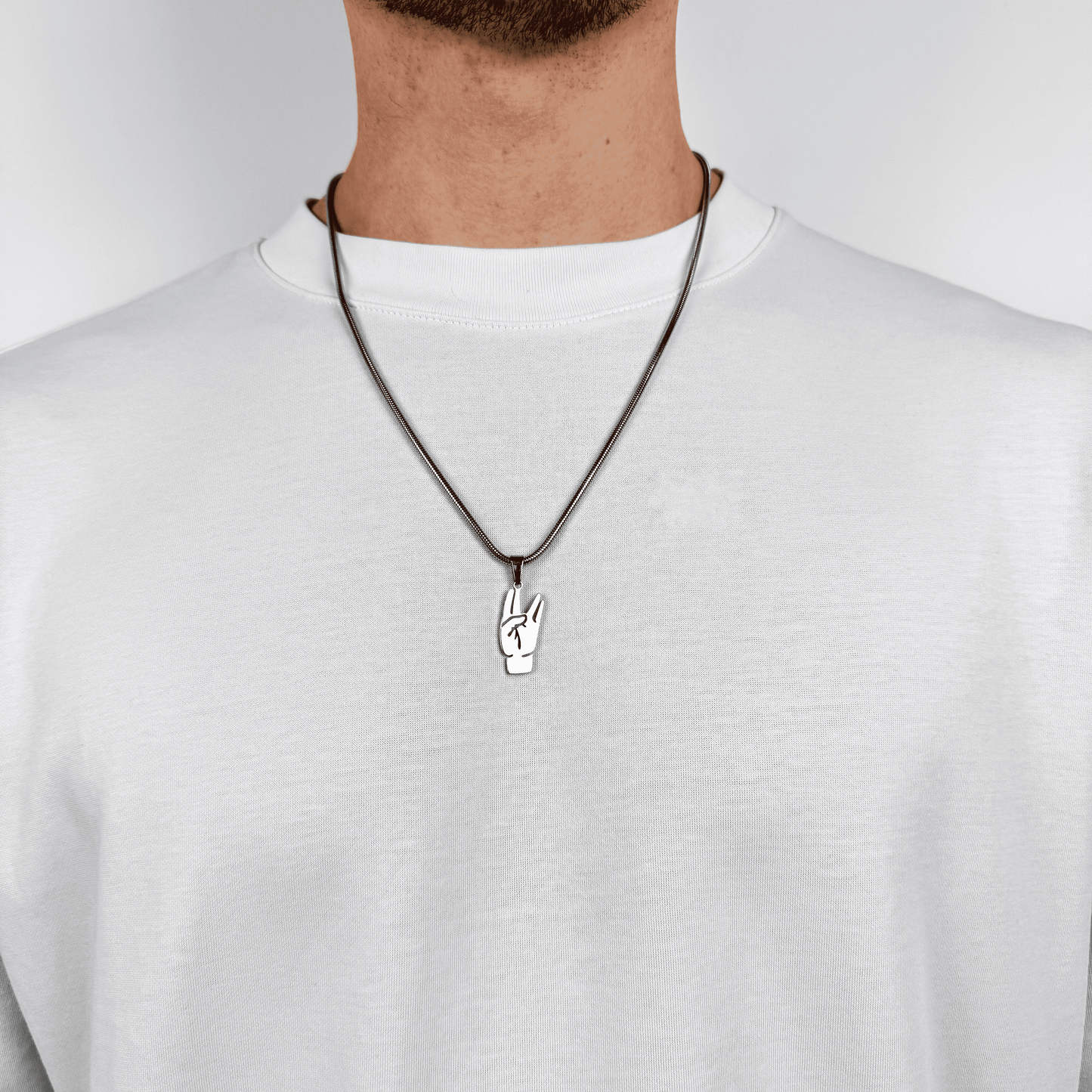 Collier Signe Vie Damso en acier inoxydable - SteelRate