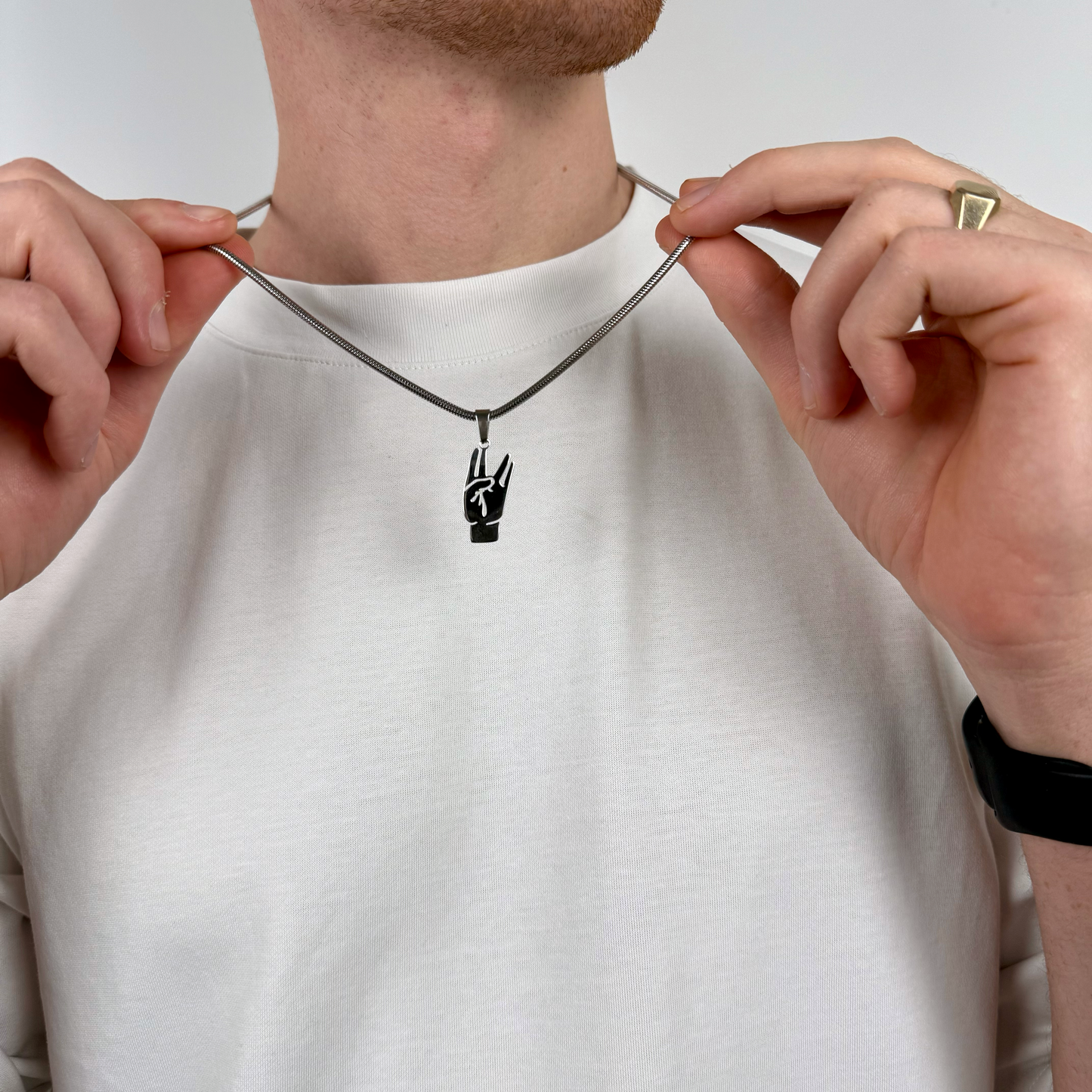 Collier Signe Vie Damso en acier inoxydable - SteelRate