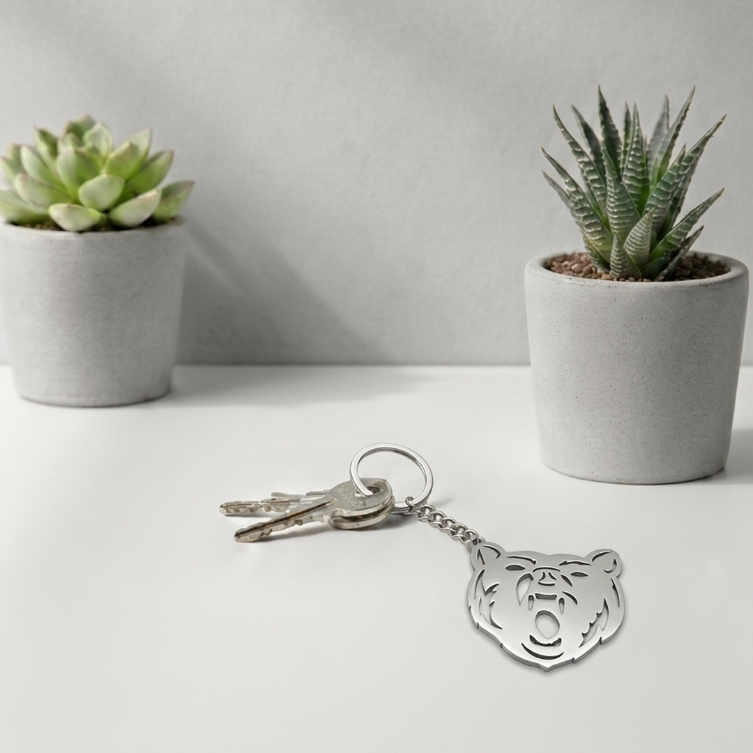 Porte clé Ours Enna Music PLK en inox - SteelRate