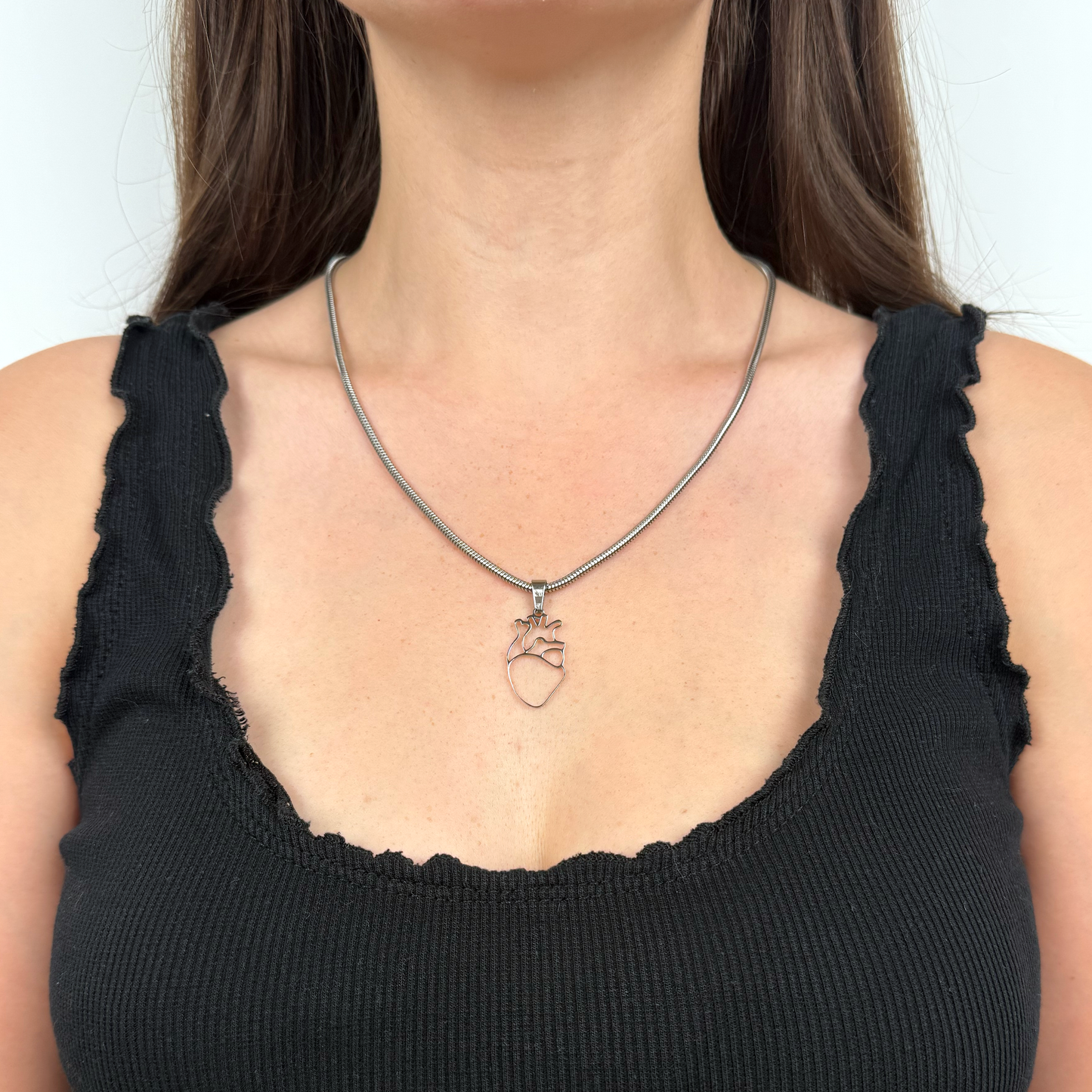 Collier Coeur QLF PNL en acier inoxydable - SteelRate