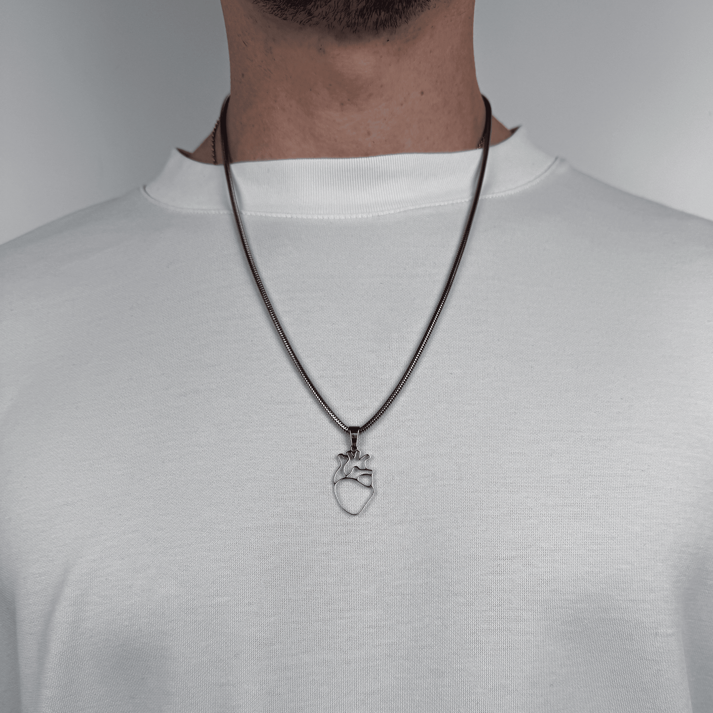 Collier Coeur QLF PNL en acier inoxydable - SteelRate