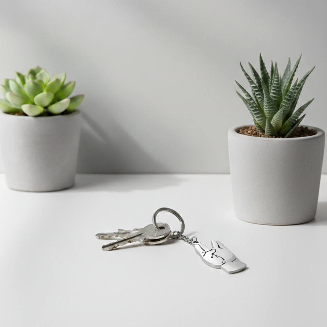 Porte clé Signe Vie Damso en inox - SteelRate