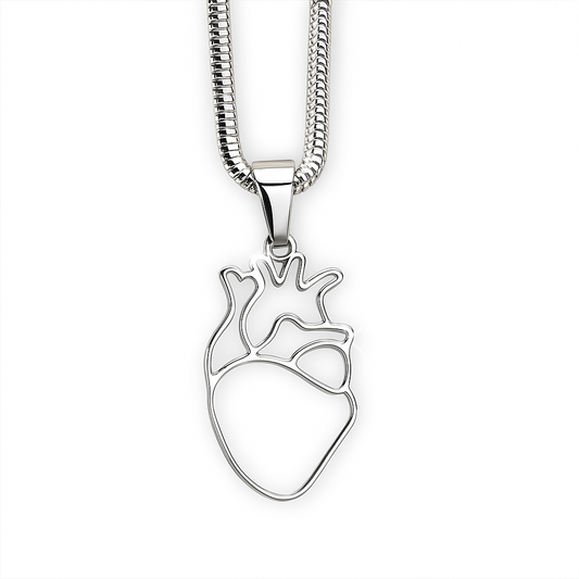 Collier Coeur QLF PNL en acier inoxydable - SteelRate