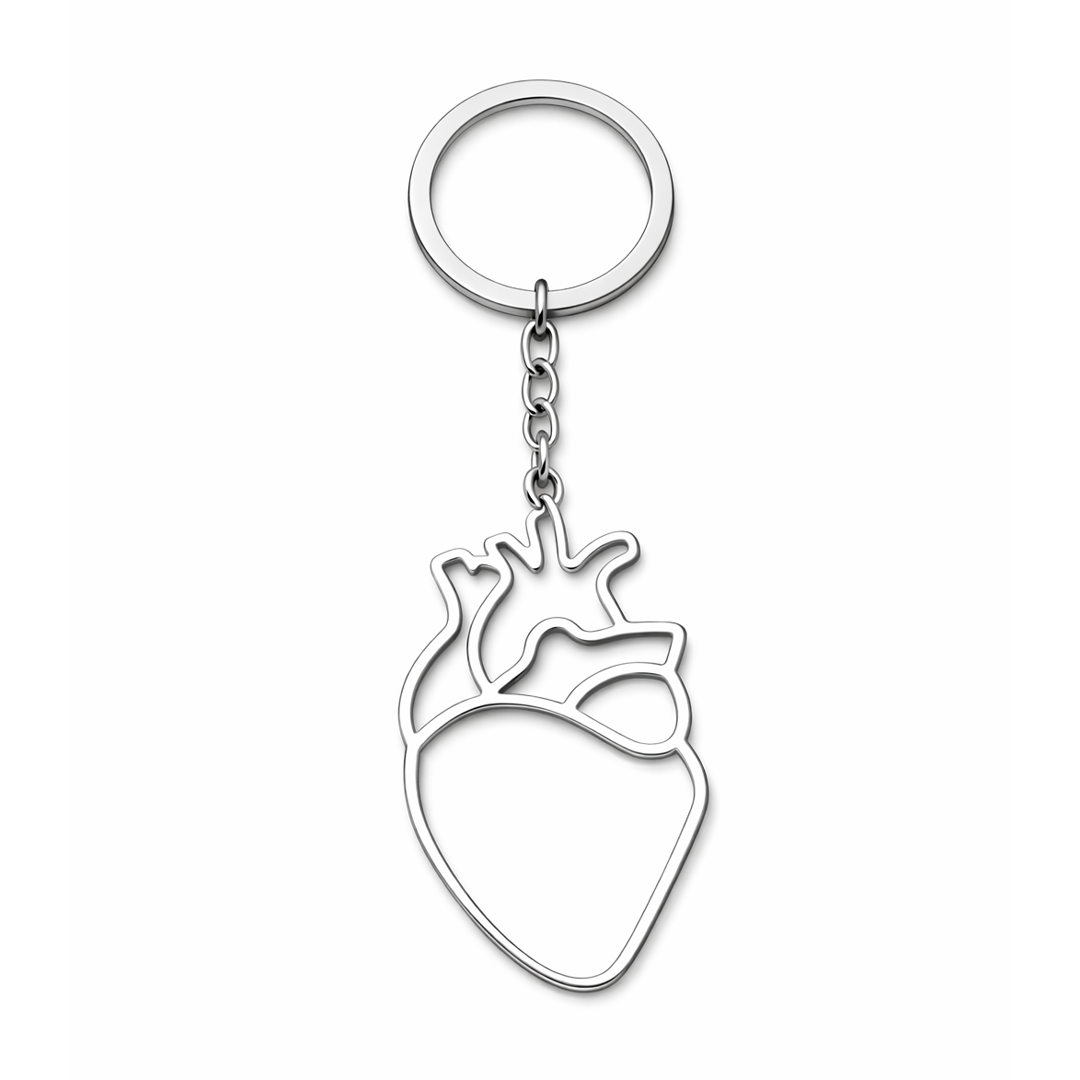 Porte clé Coeur QLF PNL en inox - SteelRate