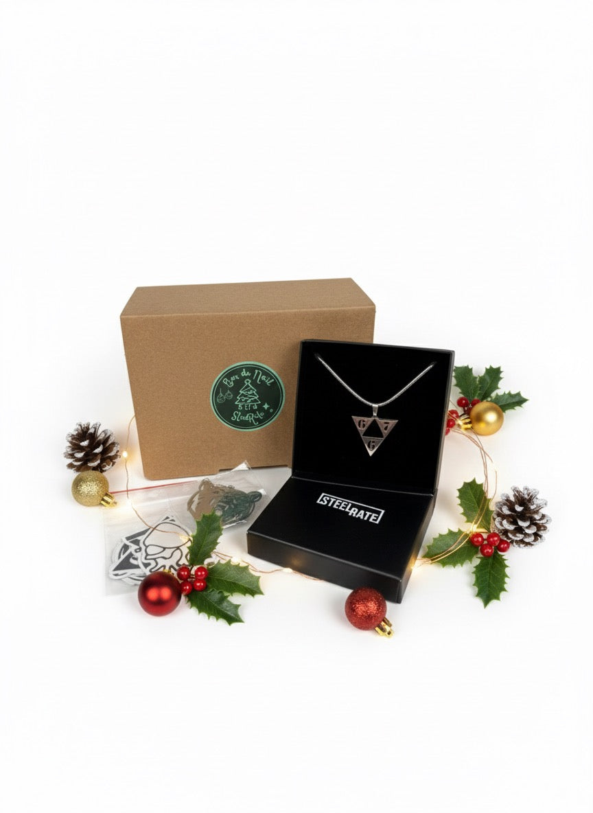 Box de Noël - Collier, porte clé et pack de stickers - SteelRate