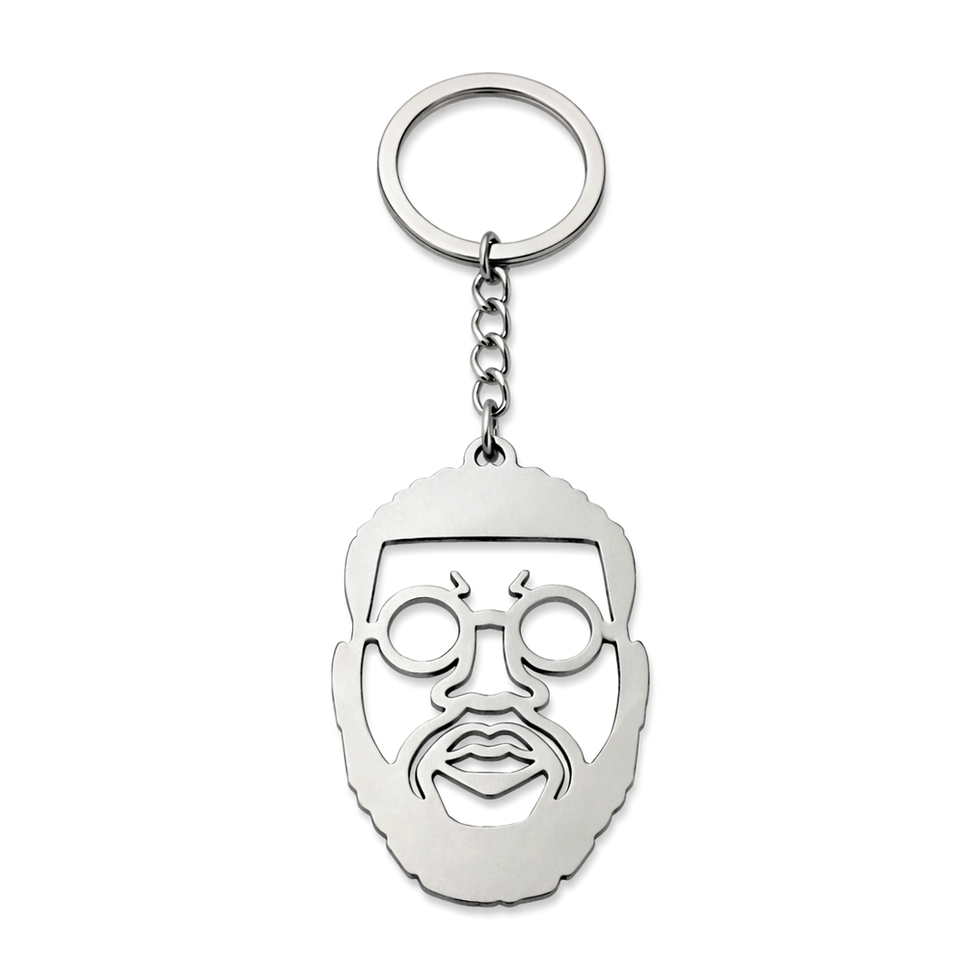 Porte clé Visage Damso en inox - SteelRate